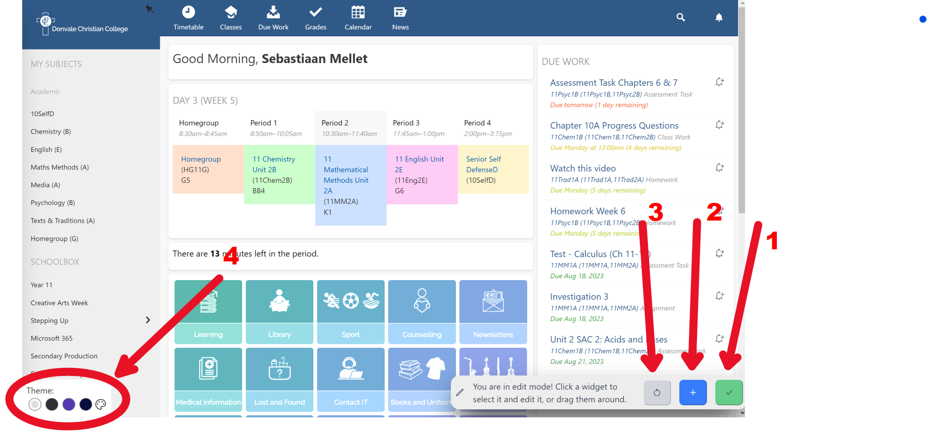 Schoolbox Image - Menu Navigation